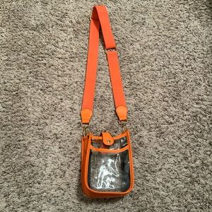 Orange and clear bag